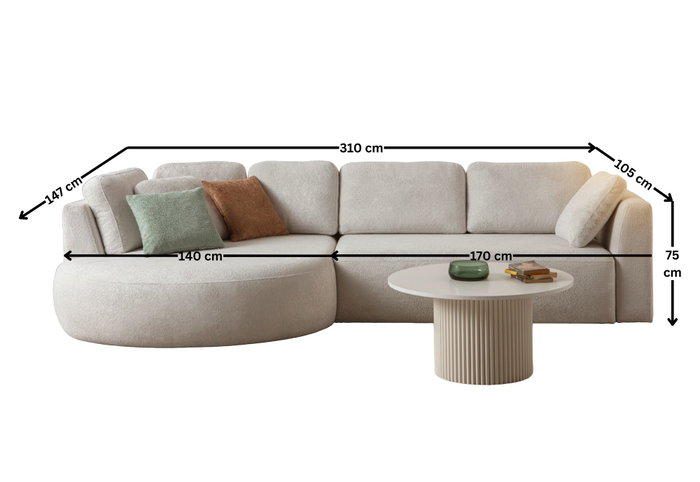 Atelier Del Sofa Venezia Left - Blanco